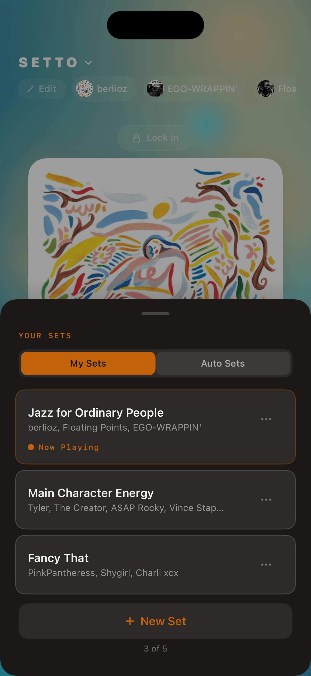 Setto DJ Sets — separate sets with their own taste