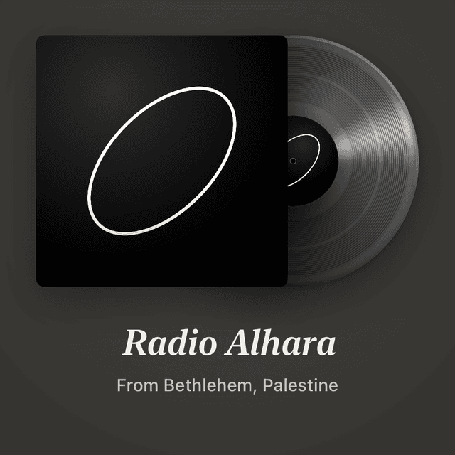 Radio Alhara — Bethlehem, on a Setto FM vinyl card